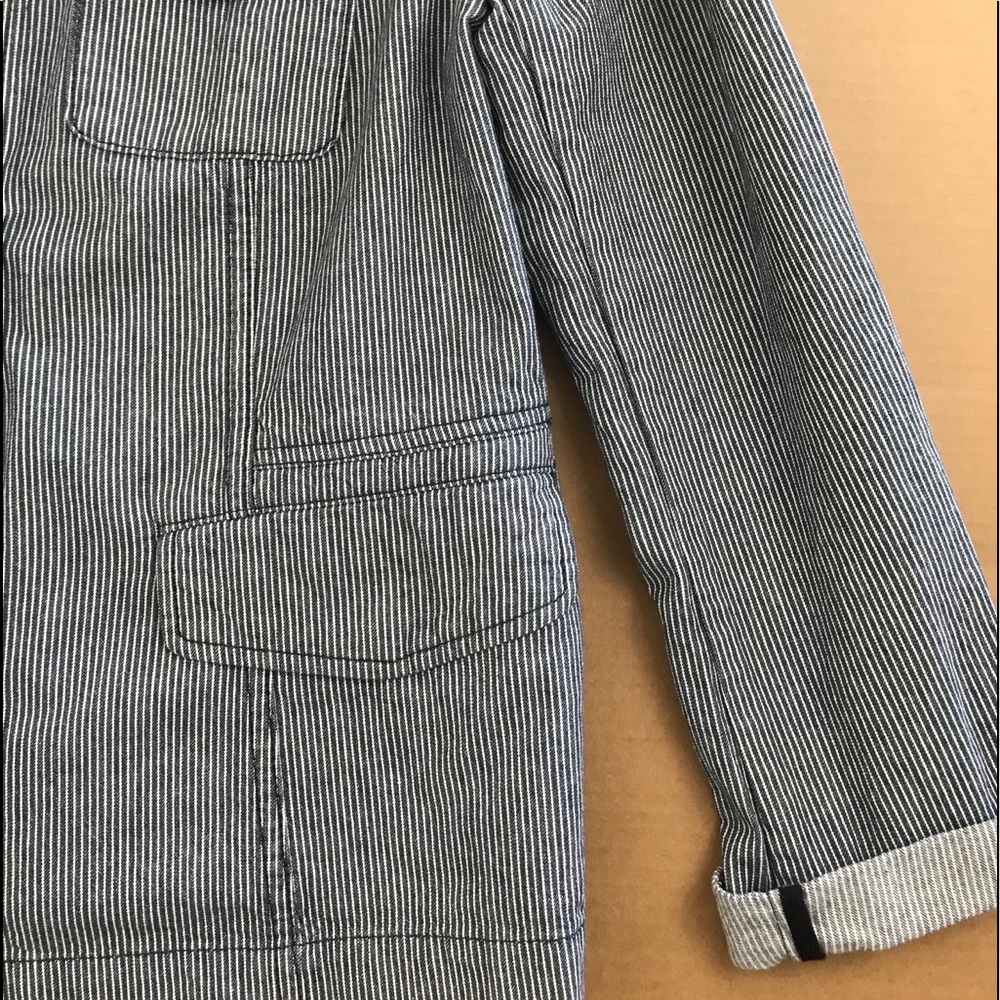 Talbots Gray Striped Jacket - image 6